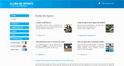 Desktop Screenshot of clubs-de-sports.be