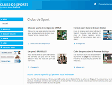 Tablet Screenshot of clubs-de-sports.be